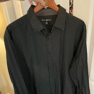 Mens polka dotted button up